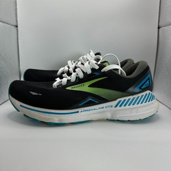 Brooks Adrenaline GTS 23 Shoes Mens Size 9 Black Green Blue Running Race Trainer main image 5
